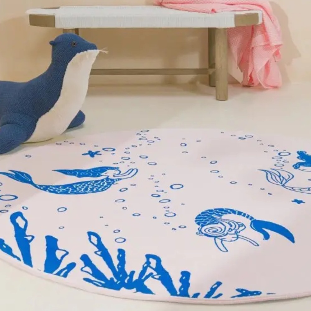 NWT Coco Village Baltic Anti-Slip Microfiber Round - Mermaids